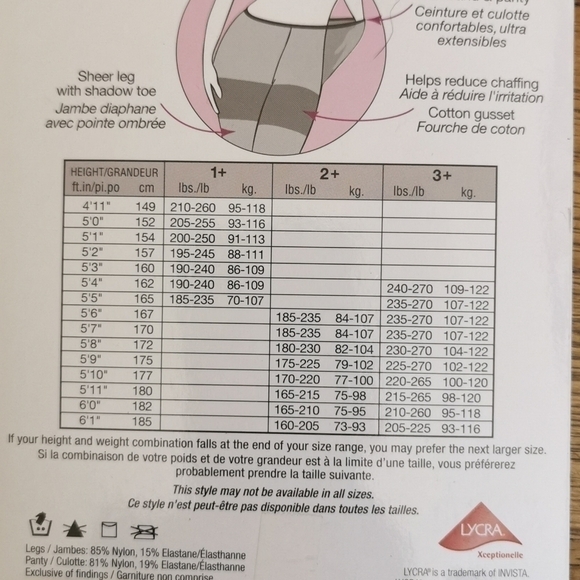 Add-on Only Secret Pantyhose Neutral Plus 3X - Picture 4 of 5